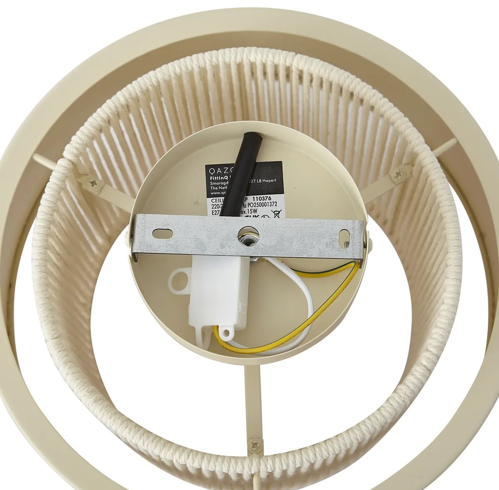 Moderne plafondlamp beige met goud - Kora