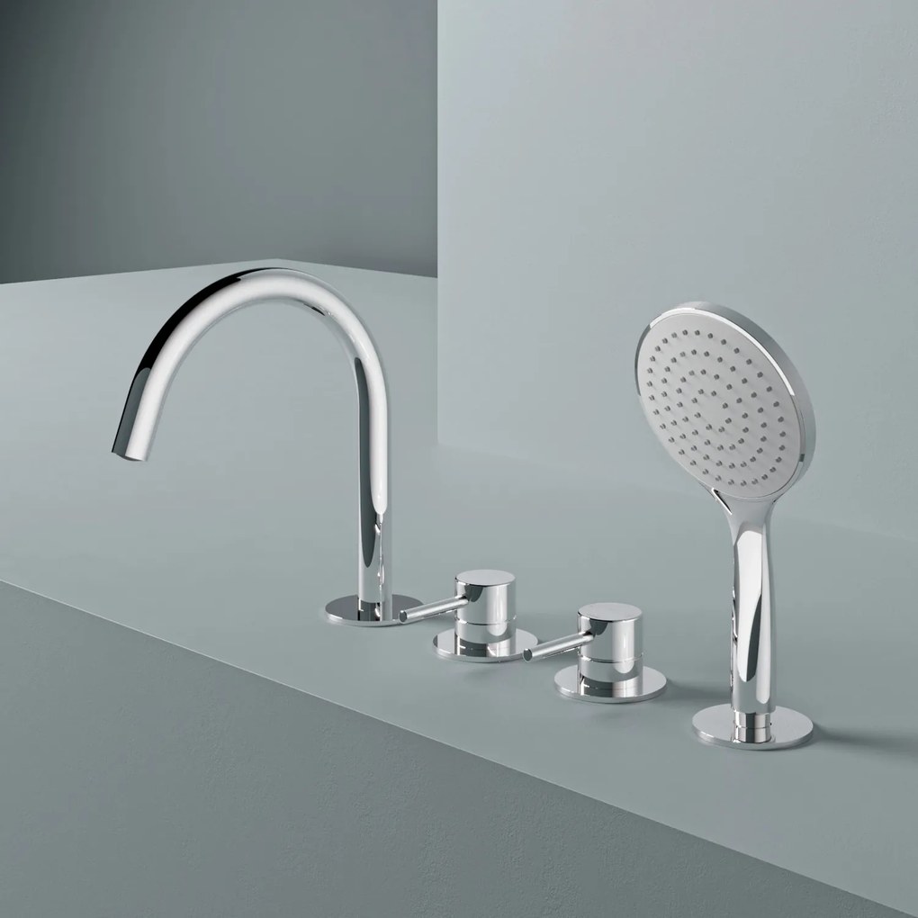 Hotbath Buddy badrandkraan met uitloop chroom