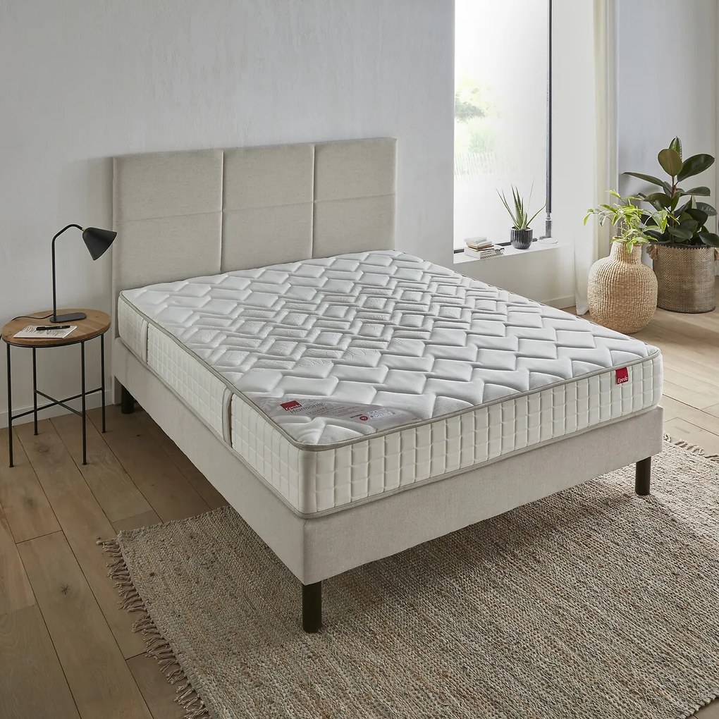 Ensemble matras met veren l'Illustre + beddenbodem