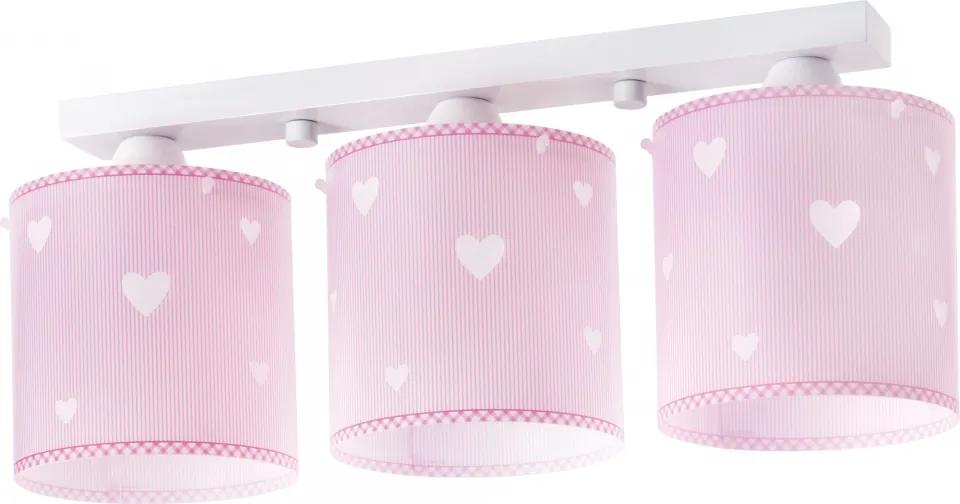 Plafondlamp 3-lamps Sweet Dreams 51 cm roze