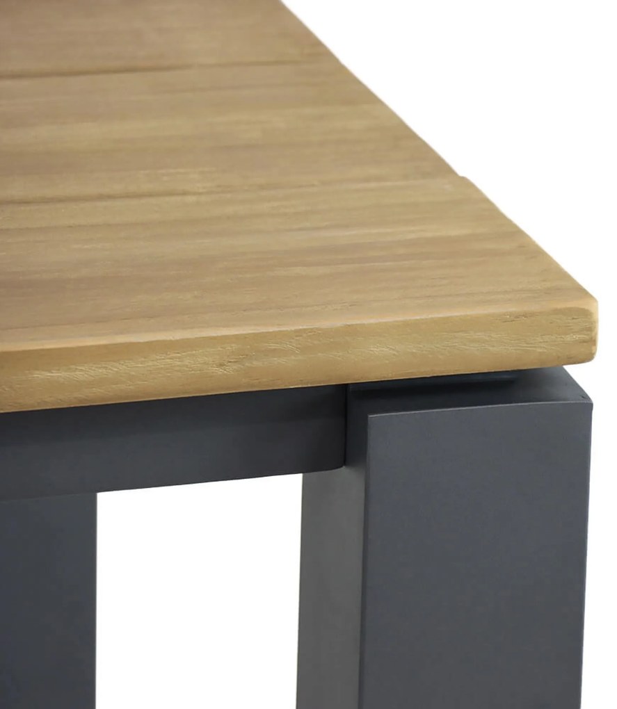 Tuinset 4 personen 180 cm Aluminium/teak Grijs Lifestyle Garden Furniture Marseille/Riviera