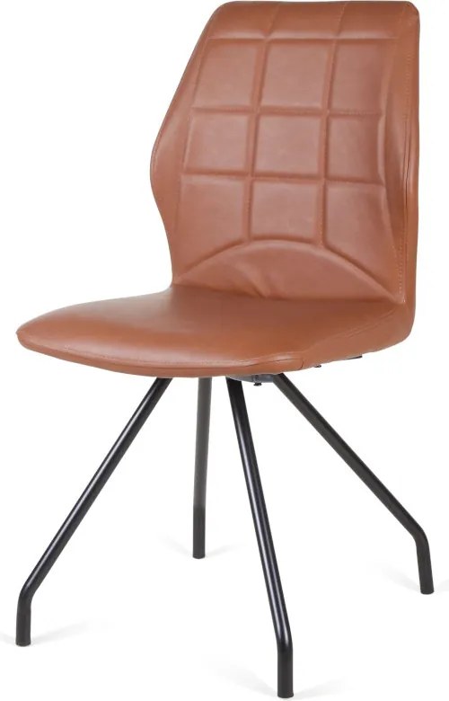 Eetkamerstoel - Apollo - leer Vintage cognac