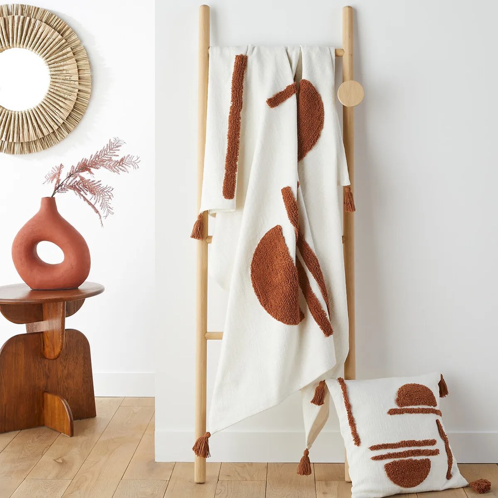 Kussenhoes in getuft katoen, 40x40 cm, Goboa