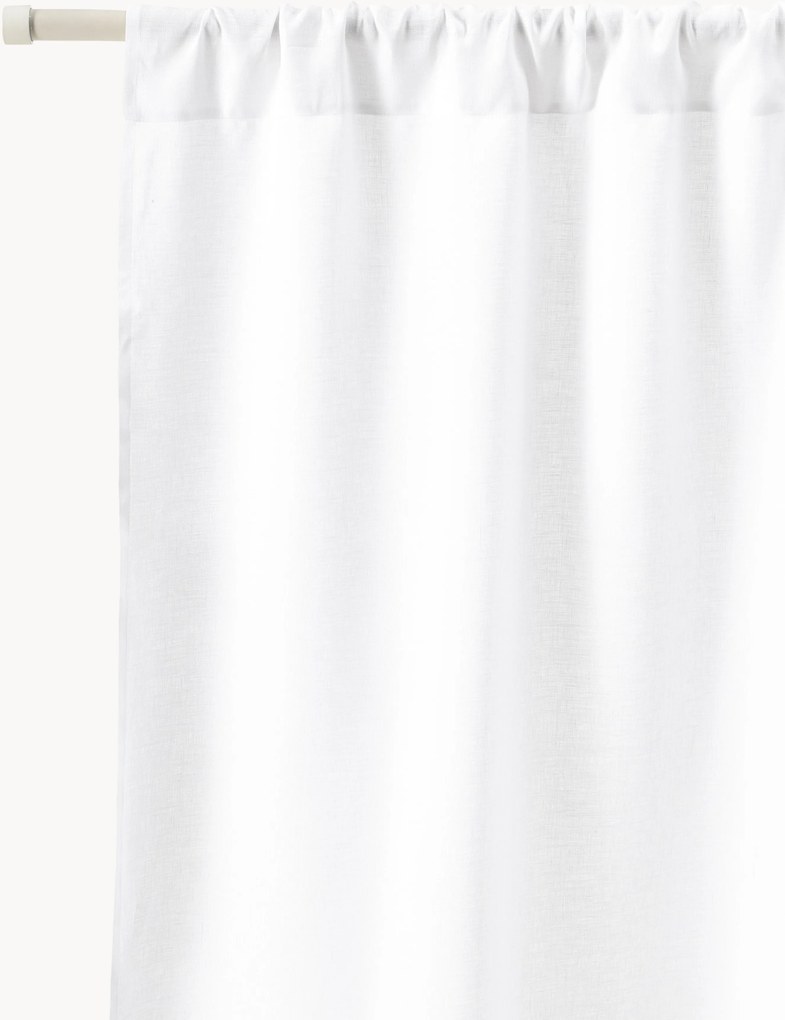 Linnen lichtdoorlatende gordijnen Shelly, 2-delig, B 140 cm
