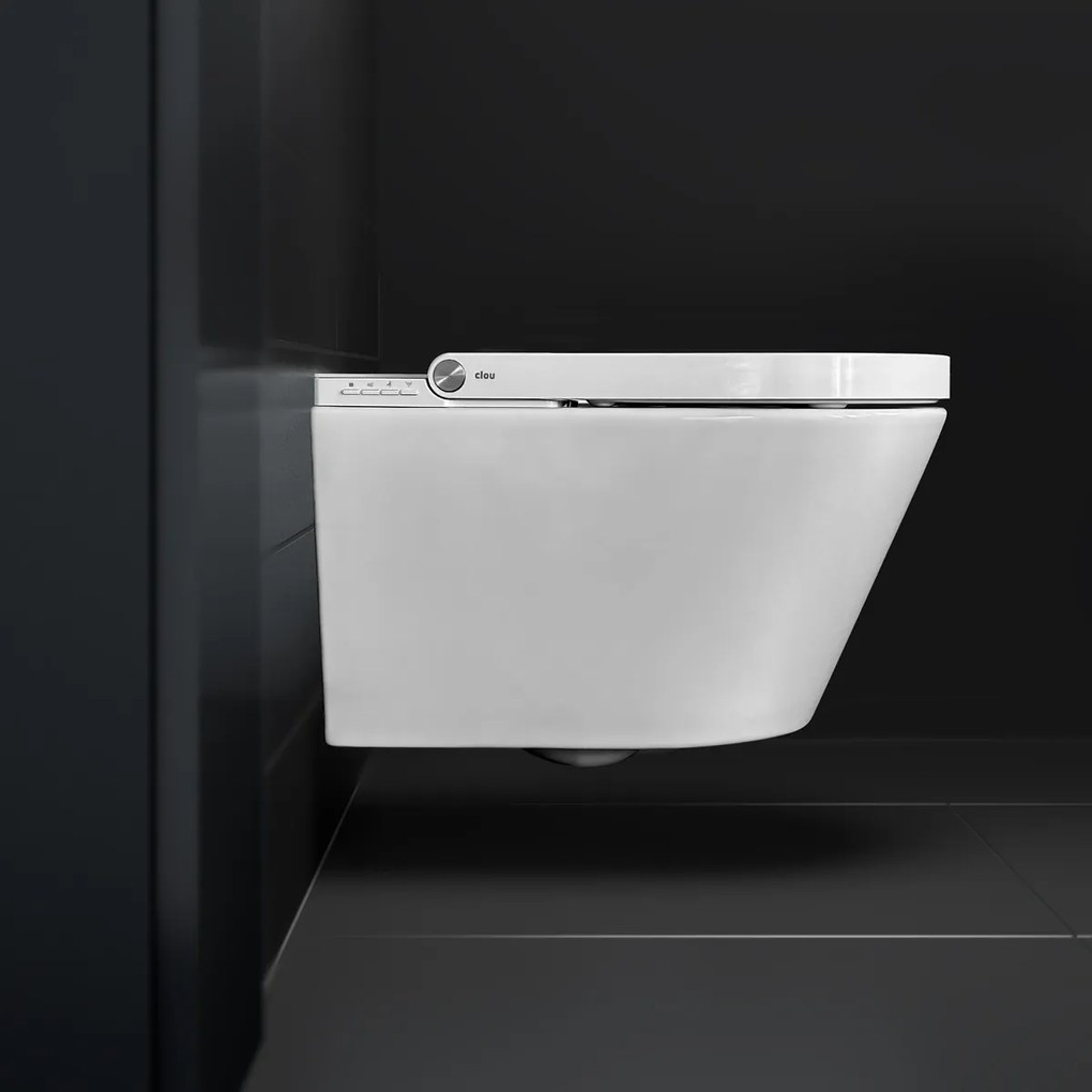 Clou Clever douche wc met turboflush en softclose zitting wit glans
