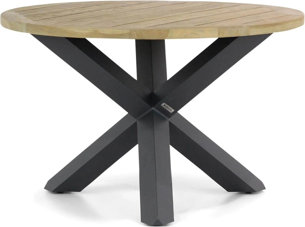 Tuinset Ronde Tuintafel 4 personen 120 cm Rope Grijs  Coco Custa/Rockville