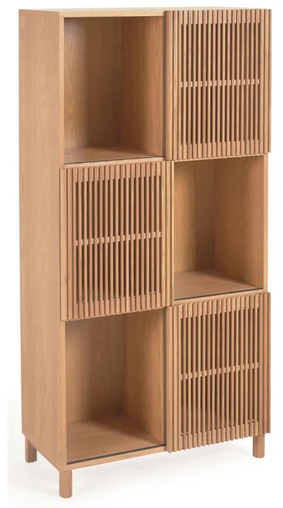 Kave Home Beyla Vakkenkast Met Latjes Eiken Hout - 42.5x84.5x170cm.