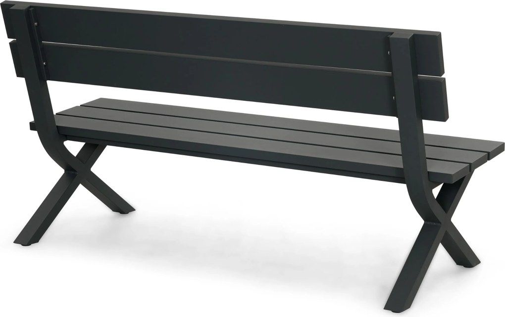 Tuinbank  aluminium 160 cm Aluminium Grijs-antraciet  Presto Crosano