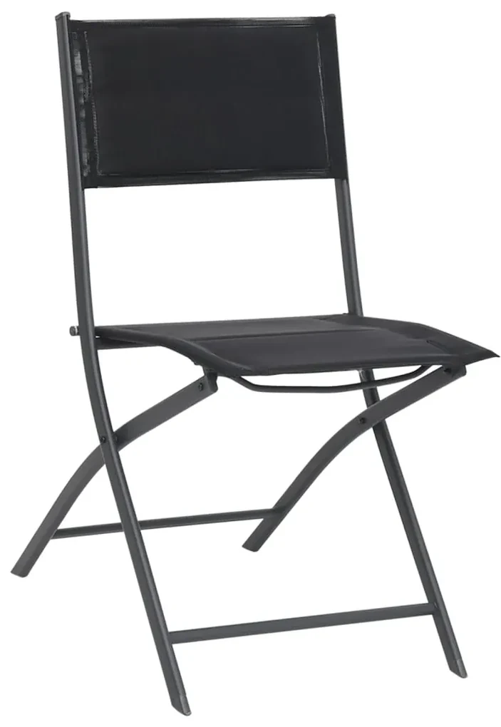 vidaXL Tuinstoelen inklapbaar 4 st staal en textileen