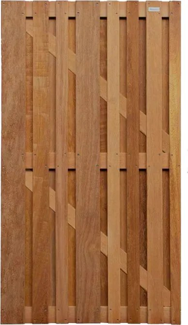 Tuindeur hardhout cedrinho recht - Stripes (100 x 180 cm) schermdikte 4,5 cm