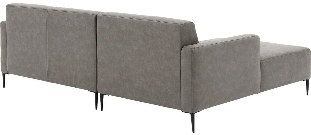 Goossens  Key West grijs, micro leer, 2-zits, modern design