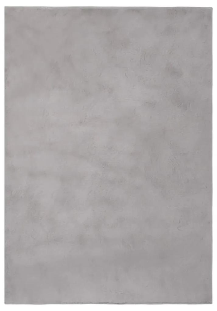 vidaXL Vloerkleed 200x300 cm kunstkonijnenbont grijs