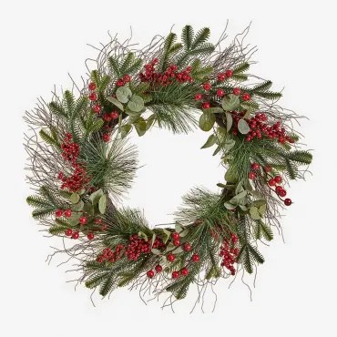 Decoratieve Kerstkrans Ø60 Cm Adeline Groene Pesto - Sklum