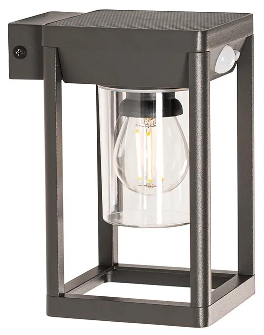 Buiten wandlamp donkergrijs incl. LED en dimlicht op solar - Sonne