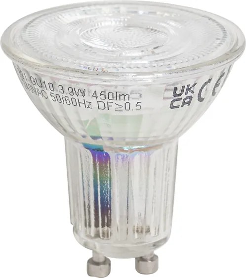 Set van 5 GU10 50 dimbare LED lampen 3.9W 450 lm 3000K longlife