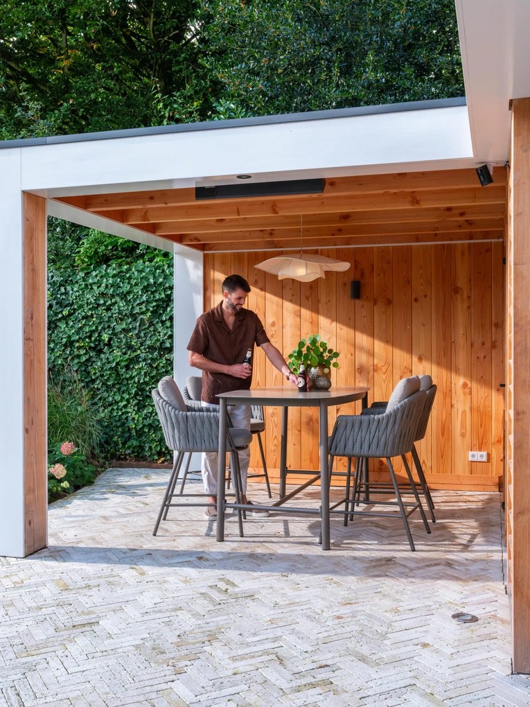 Taste by 4 Seasons Manolo bartafel terre met geprint keramisch blad 180 x 90 cm BartafelTuintafel bruin weerbestendig