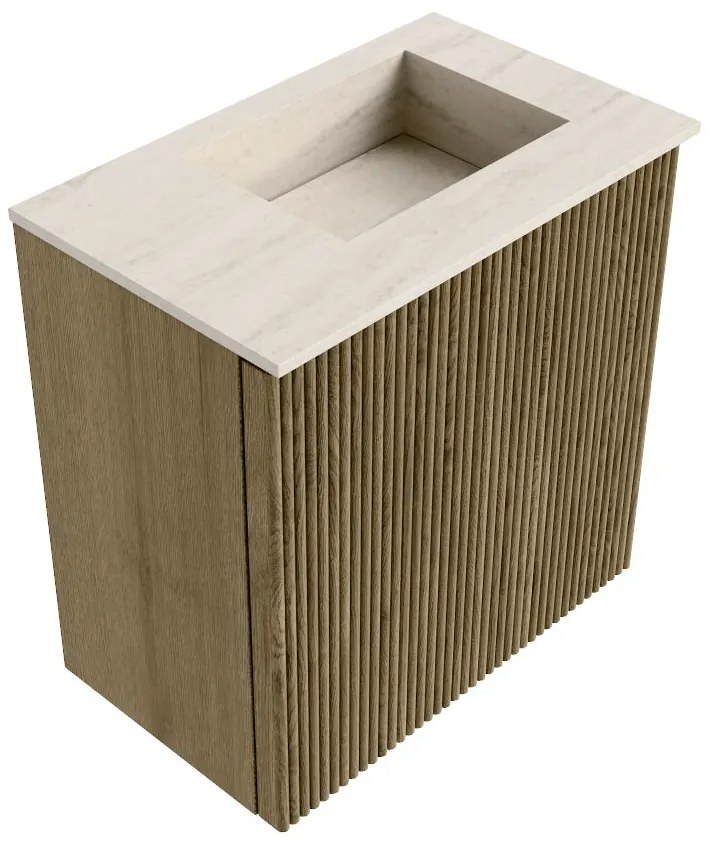 Mondiaz Joya DLux 40cm toiletmeubel dusk met wastafel faye rechts 1 kraangat meli