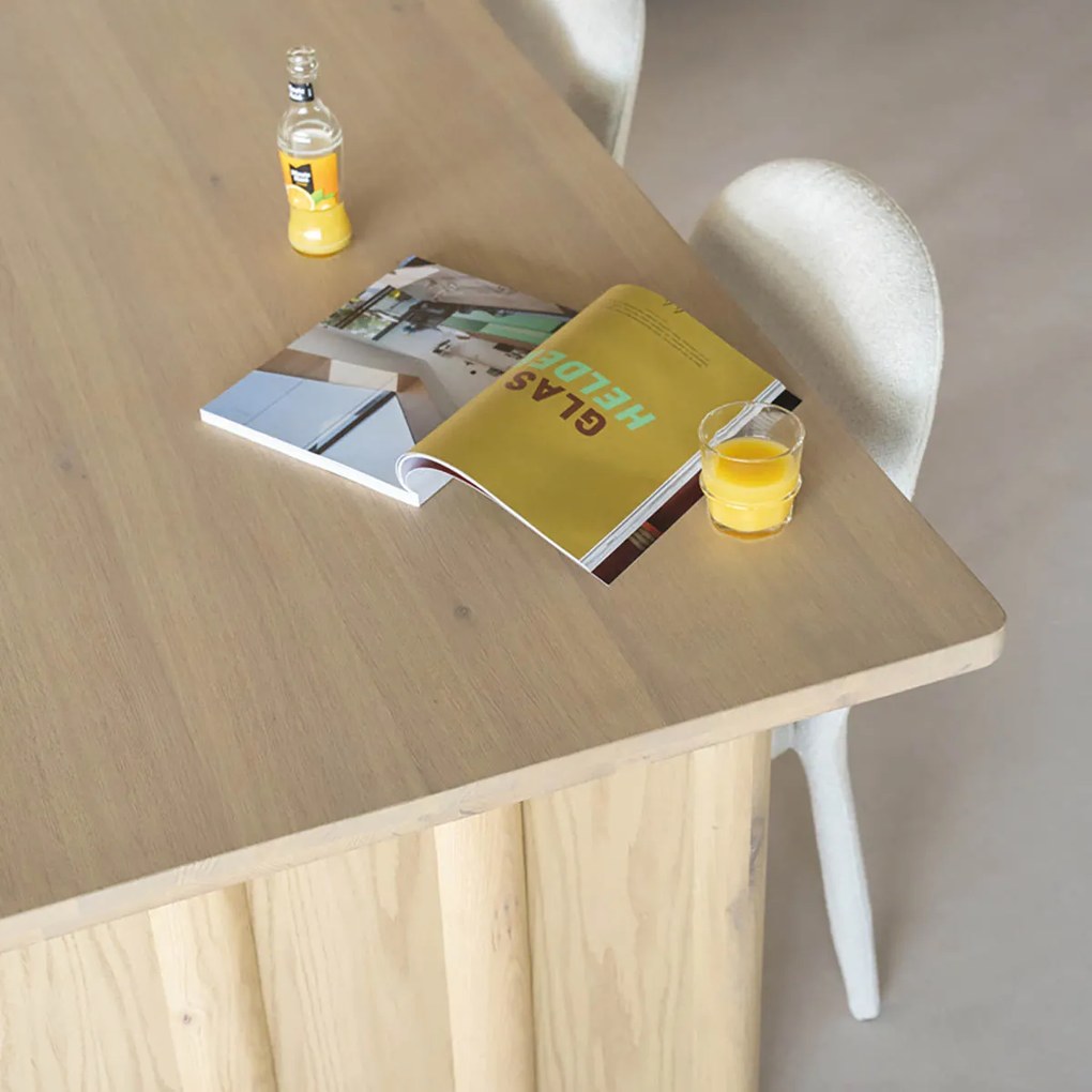 Eleonora Jake Design Eettafel Eiken Naturel 180x100 Cm - 180 X 100cm.