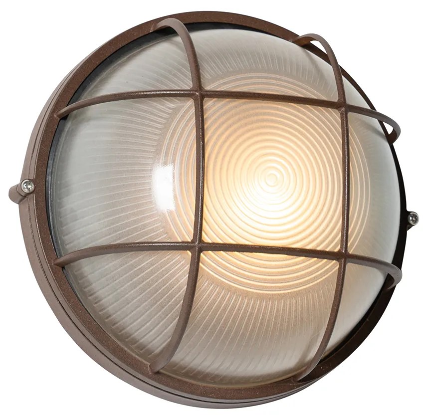Industriële buitenwandlamp roestbruin IP44 - Hanneke