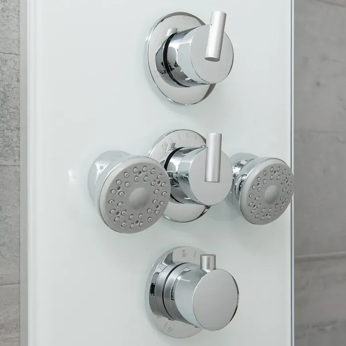 Schutte LANZAROTE Glas-douchepaneel, wit