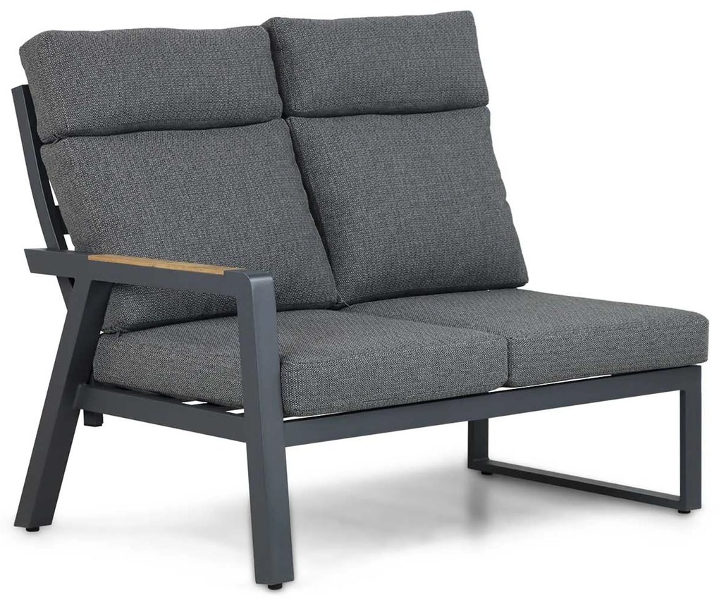 Hoek loungeset 6 personen Aluminium/teak Grijs Lifestyle Garden Furniture Marseille