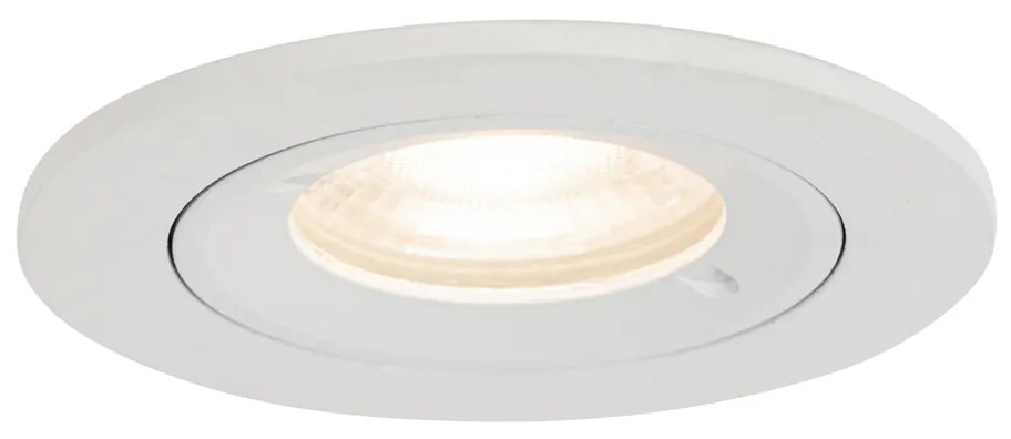 Set van 6 inbouwspots wit rond GU10 50mm IP44 - Xena