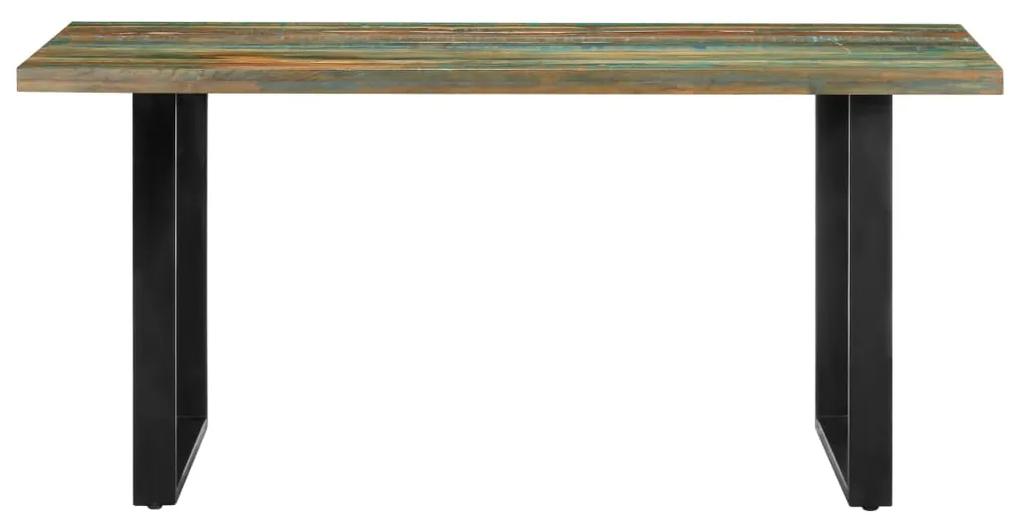 vidaXL Eettafel 160x80x75 cm massief gerecycled hout