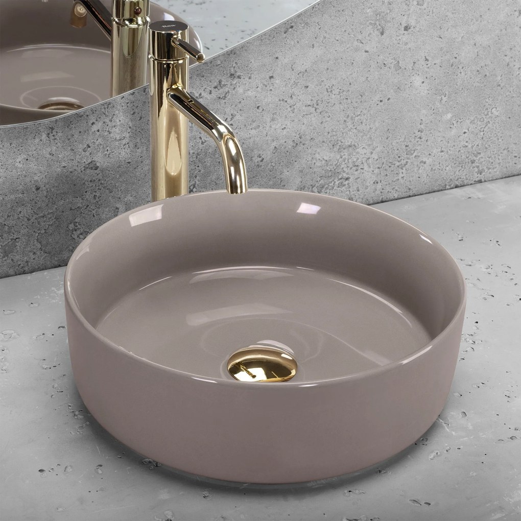 Opzetwastafel Rea Sami Beige Shiny