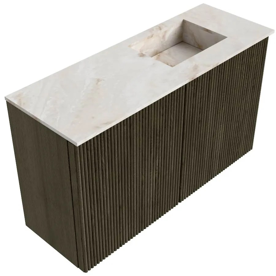 Mondiaz Joya DLux 70cm toiletmeubel shadow met wastafel faye rechts zonder kraangat frappe