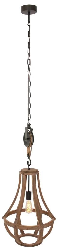 Anne Light & Home Liberty Bell Hanglamp - Hout/Metaal - Anne Light & Home - Industrieel & robuust