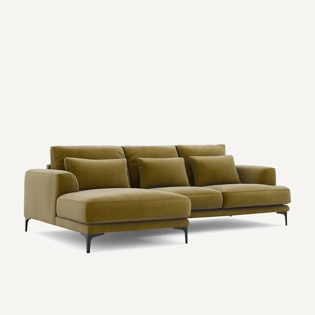 Linkse hoekbank fluweel, Marsile