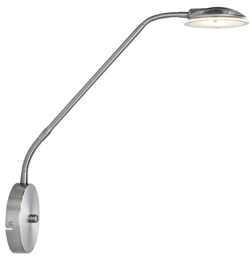 Moderne wandlamp met dimmer staal incl. LED - Eva Modern Binnenverlichting Lamp