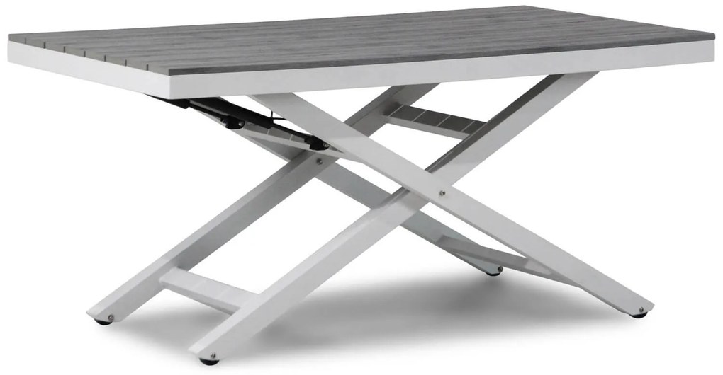 Lifestyle Palazzo lounge/dining tuintafel 140 x 80 cm verstelbaar wit