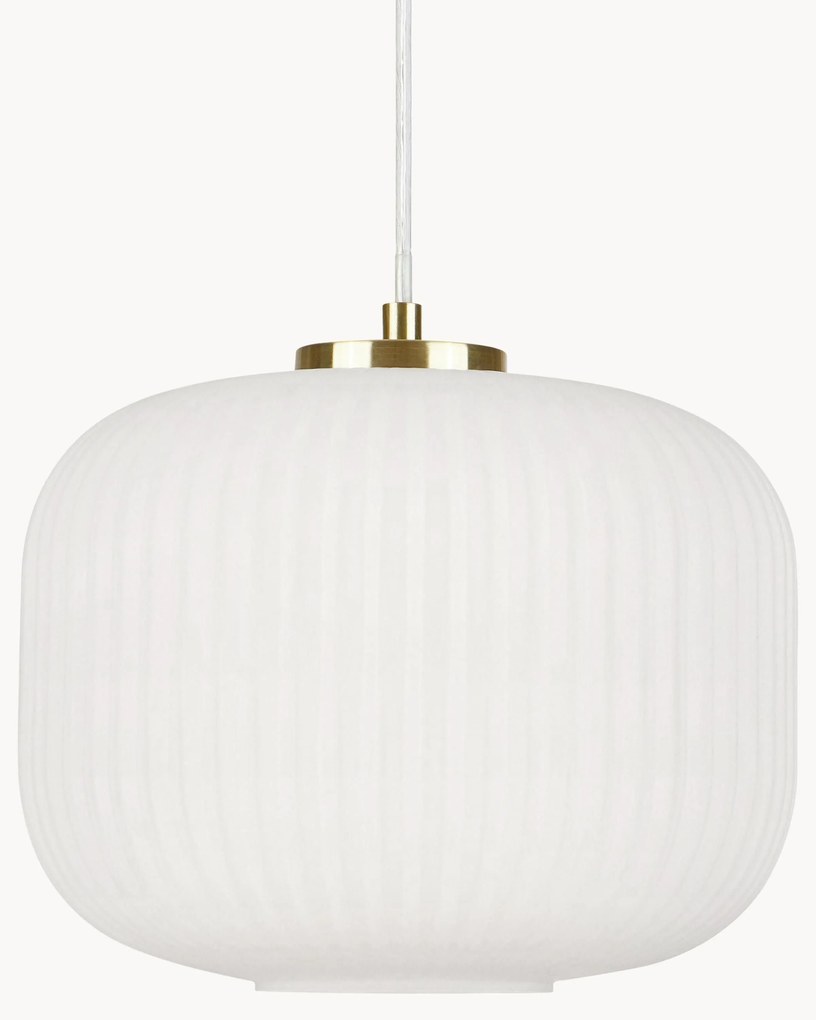 Kleine hanglamp Sober met glazen lampenkap