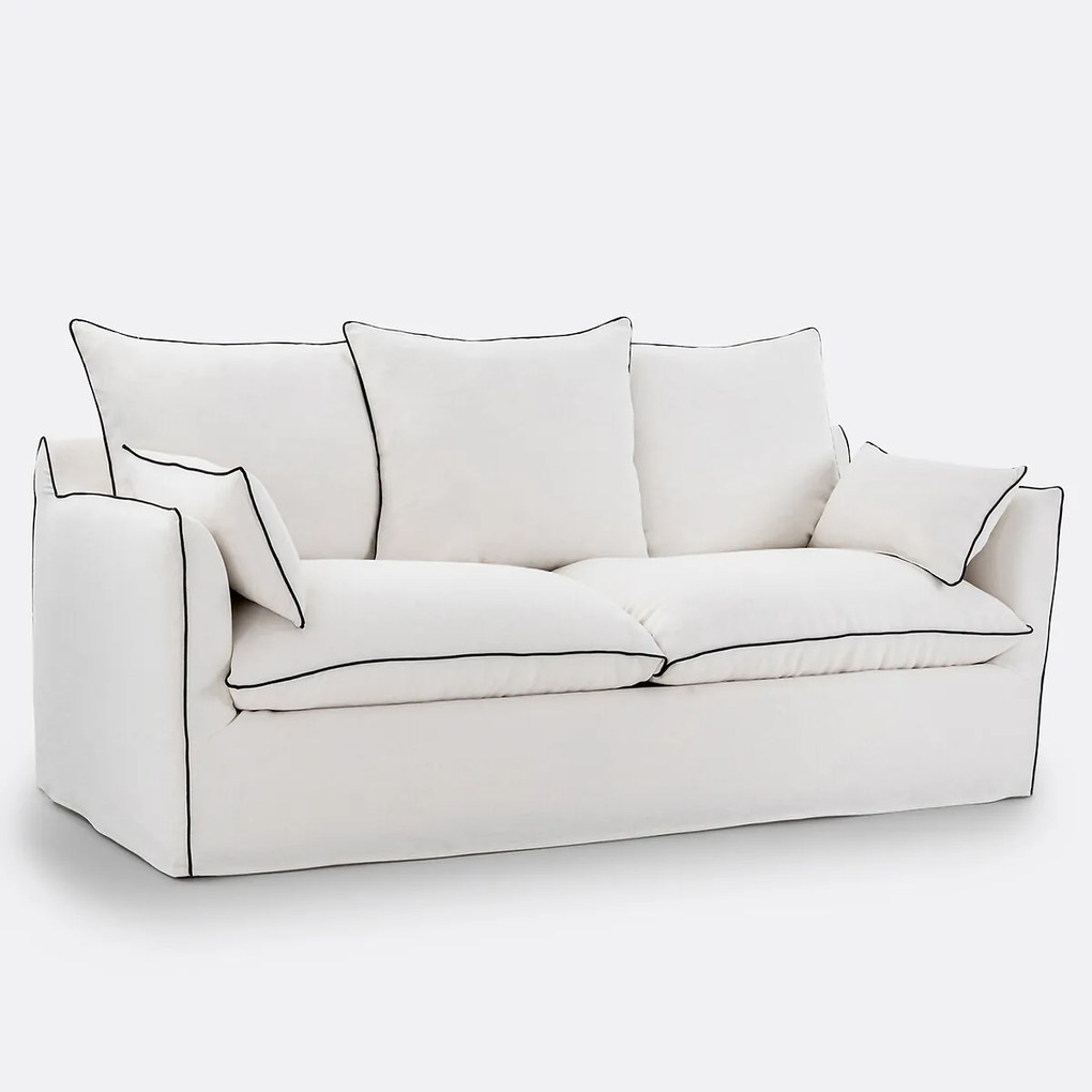 Bank 2-, 3-, 4- of 5-zits, afneembare hoezen, in dik linnen, Odna