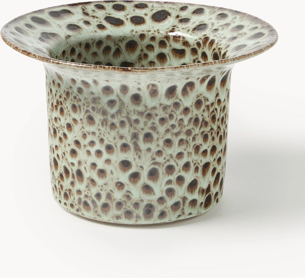 Handgemaakte plantenpot Balou met reactief glazuur, H 15 cm