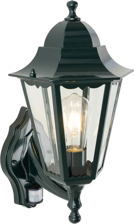 Buiten wandlantaarn donker groen met bewegingssensor IP44 - New Orleans up