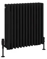 Eastbrook Rivassa 4 koloms radiator 60x60cm staal 1255W zwart mat