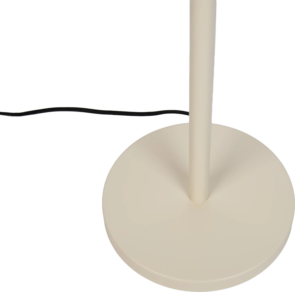 Japandi vloerlamp beige met kap multicolor en dierenprint 50cm - Simplo