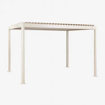 Bioclimatische Aluminium Pergola Met Druvia Lamellen Tapioca Beige & 3 X 4 X 2,6 M - Sklum