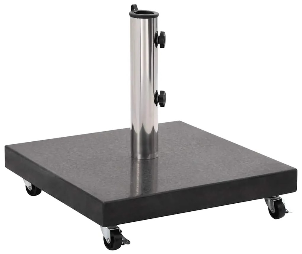 vidaXL Parasolvoet vierkant 30 kg graniet zwart