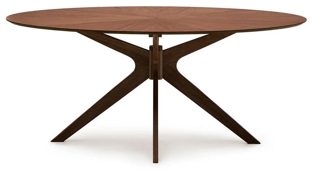 Kave Home Naanim Ovale Eettafel Walnootfineer 180 X 110 Cm - 180 X 110cm.