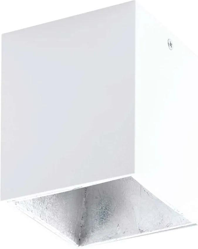 EGLO plafondspot Polasso - wit/zilver - 10x10 cm - Leen Bakker