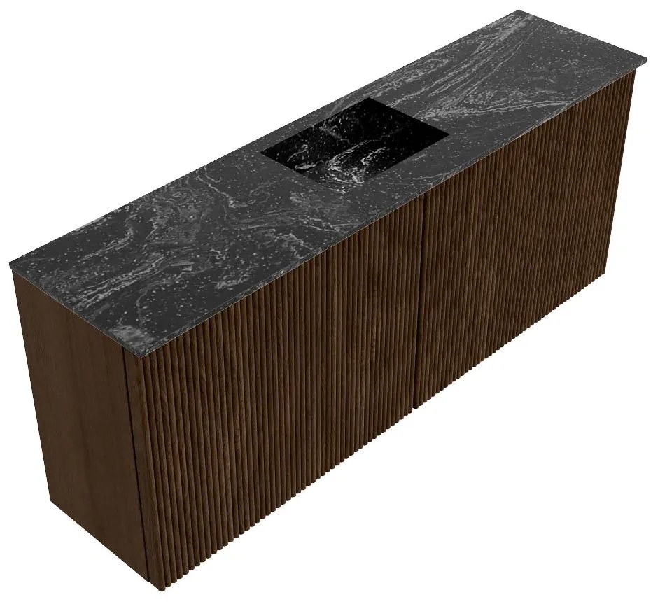 Mondiaz Joya DLux 100cm toiletmeubel walnut met wastafel faye midden 1 kraangat lava