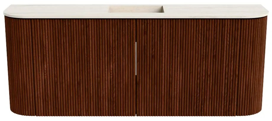 Mondiaz Joya DLux 105cm toiletmeubel ronding links/rechts ruby met wastafel faye midden zonder kraangat meli