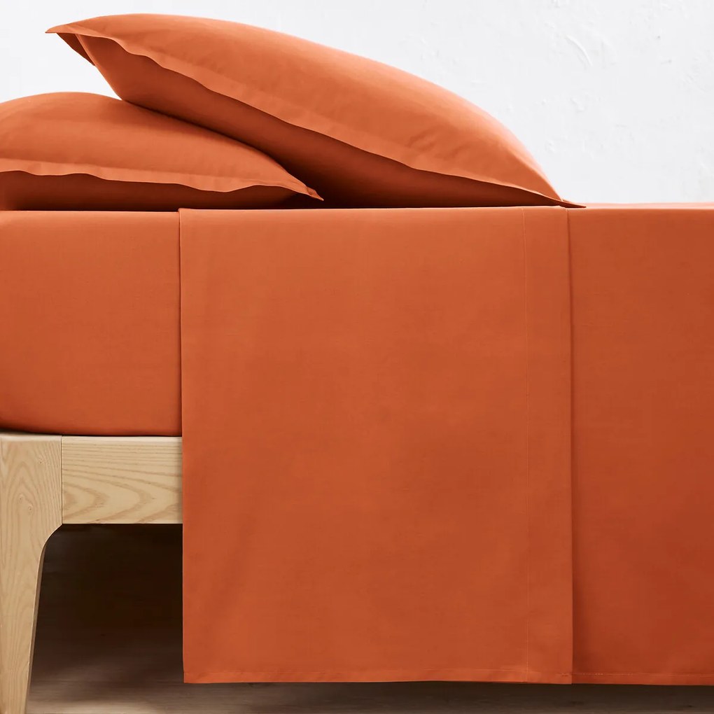 Effen plat laken in perkalkatoen Scenario