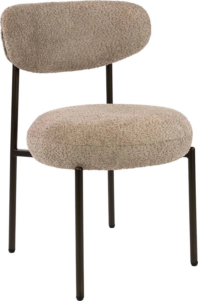 Beige Eetkamerstoel Met Ronde Zitting