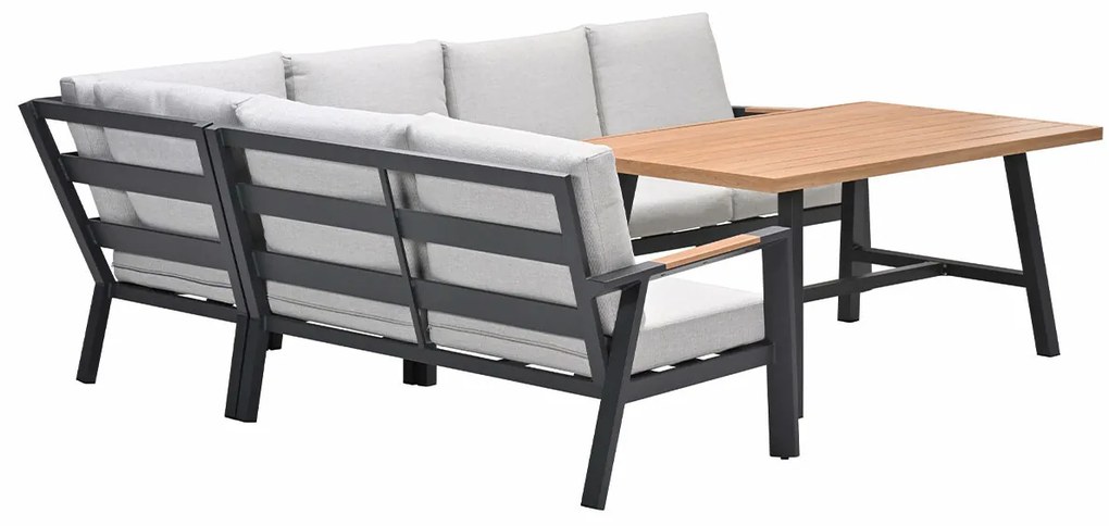 Garden Impressions Lissabon lounge dining set 5-delig - valley sand