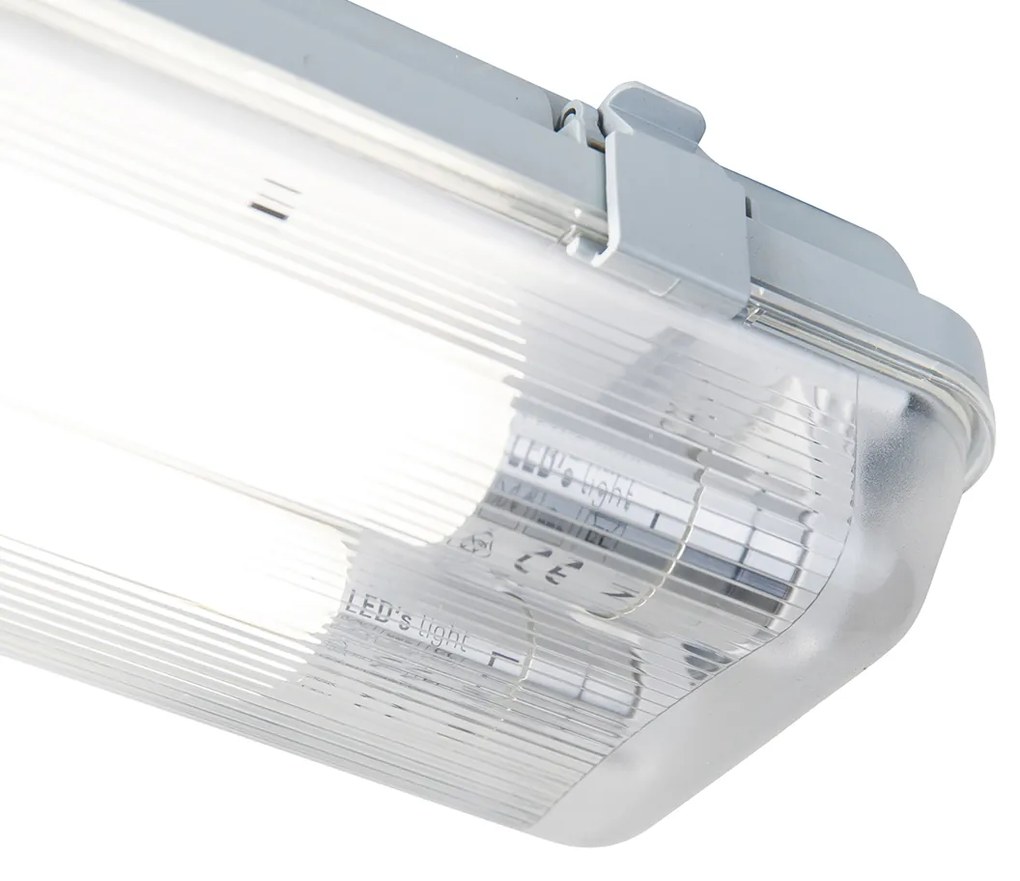 Buitenlamp TL armatuur grijs incl. LED 15W 2250 lm 4000K IP65 - Base IP65 Buitenverlichting