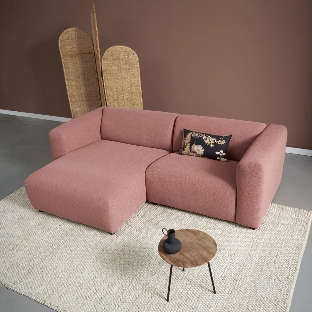 Kleine Bank Met Chaise Longue Links Terracotta Roze